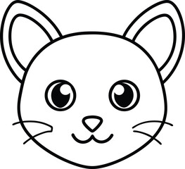 tarsier head icon line art vector illustration on transparent background
