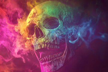 Crazy Skull. Rainbow Twist of Death: Colourful Horror for Halloween