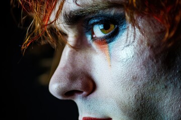 Cross Dresser. Gay Man Wearing Make-up as a Statement of LGBTQ Fashion