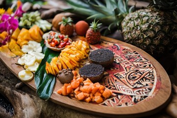 Cultural Hawaii: Daylight Hawaiian Ulu Paiai Board with Colourful Brown Tones