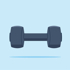 illustration of barbell or dumbbell weights with handles, bodybuilding or sports