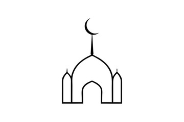 Obraz premium silhouette of a mosque