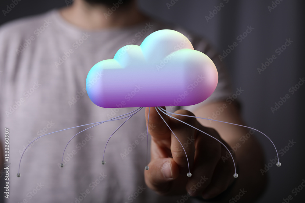 Aufkleber Modern cloud technology for secure data storage, easy access, and efficient management.