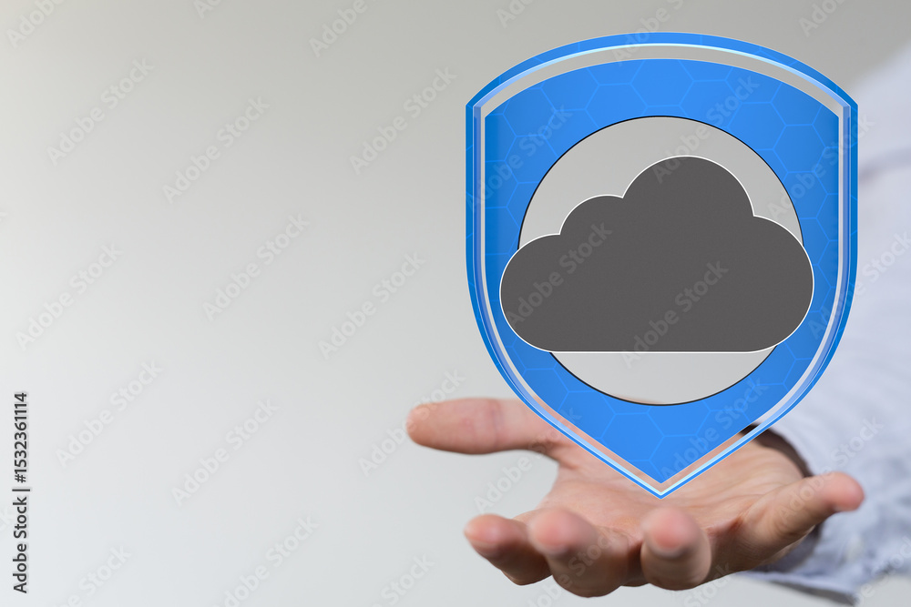 Aufkleber Safeguarding your data with robust cloud security measures.  Ensuring privacy and reliability.