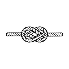 Simple line drawing of a rope knot © tarek