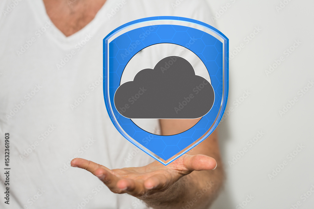 Poster Safeguarding your cloud data with robust security measures.