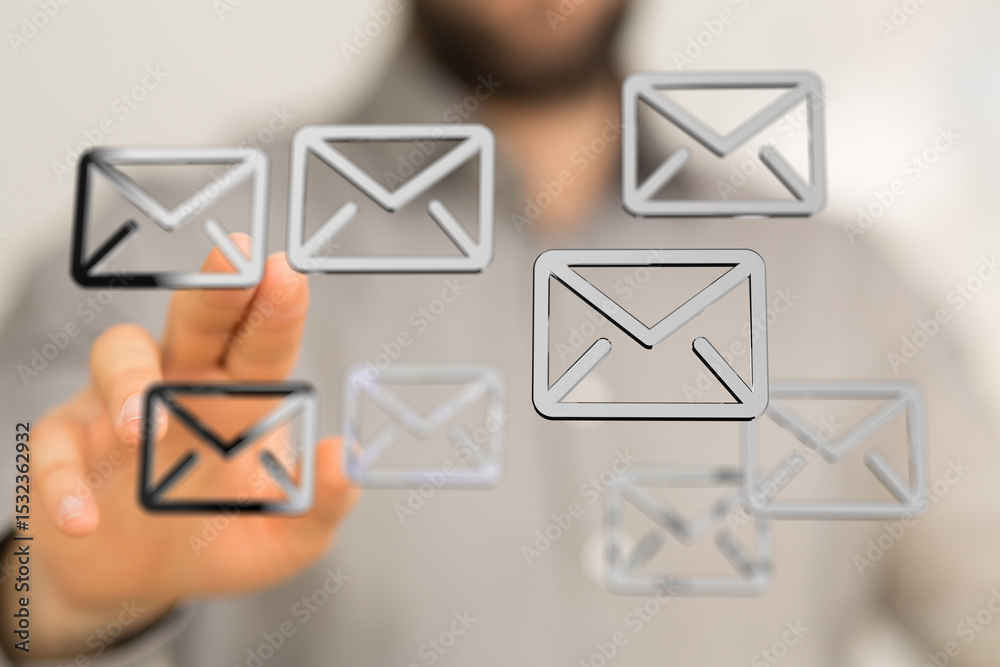 Fototapete Efficiently handle inbox overload. Streamline email management for increased productivity.