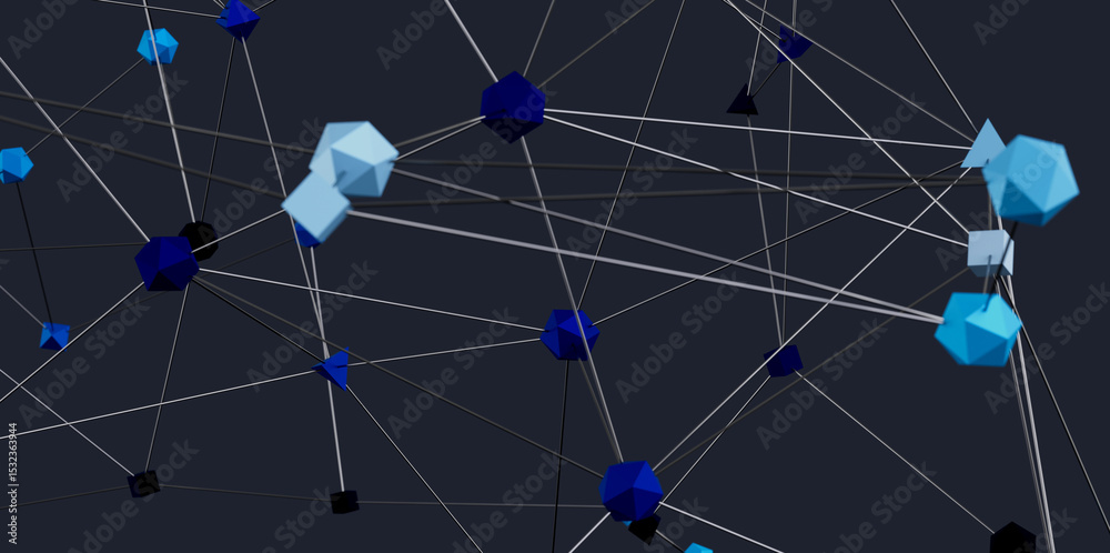 Poster High-quality stock photo of an abstract network connection, ideal for technology, data, and digital concepts.
