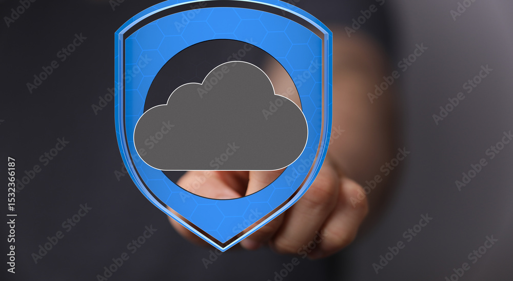 Poster Safeguard your data with robust cloud security.  Protect your business with advanced encryption.