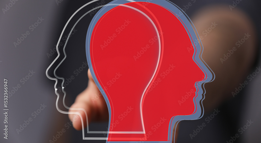 Poster Visual representation of dual perspectives, ideal for articles on collaboration, teamwork, or differing viewpoints.