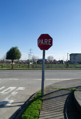 Spanish Stop Sign Under Clear Sky