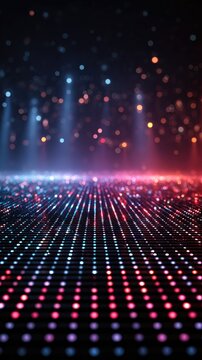 Neon dance floor with abstract light trails and vibrant colors, capturing the energy of nightlife.