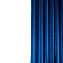 blue curtains isolated on white