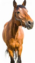 Fototapeta premium Horse over white background, no shadow