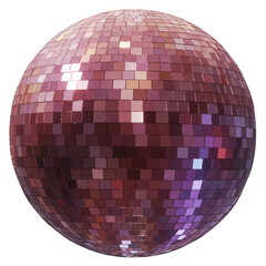Disco ball isolated on transparent background