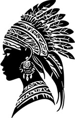 silhoutte of aztecs