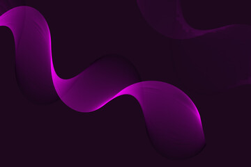 Pink wave on a black background. Pink color line abstract wave vector background design. background, pink wave, pink, wave, wallpaper.