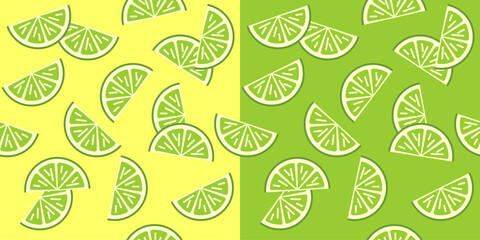 Seamless pattern of lemon slices, vector eps10. Template for label, clothes, cover, poster, card, banner, social media