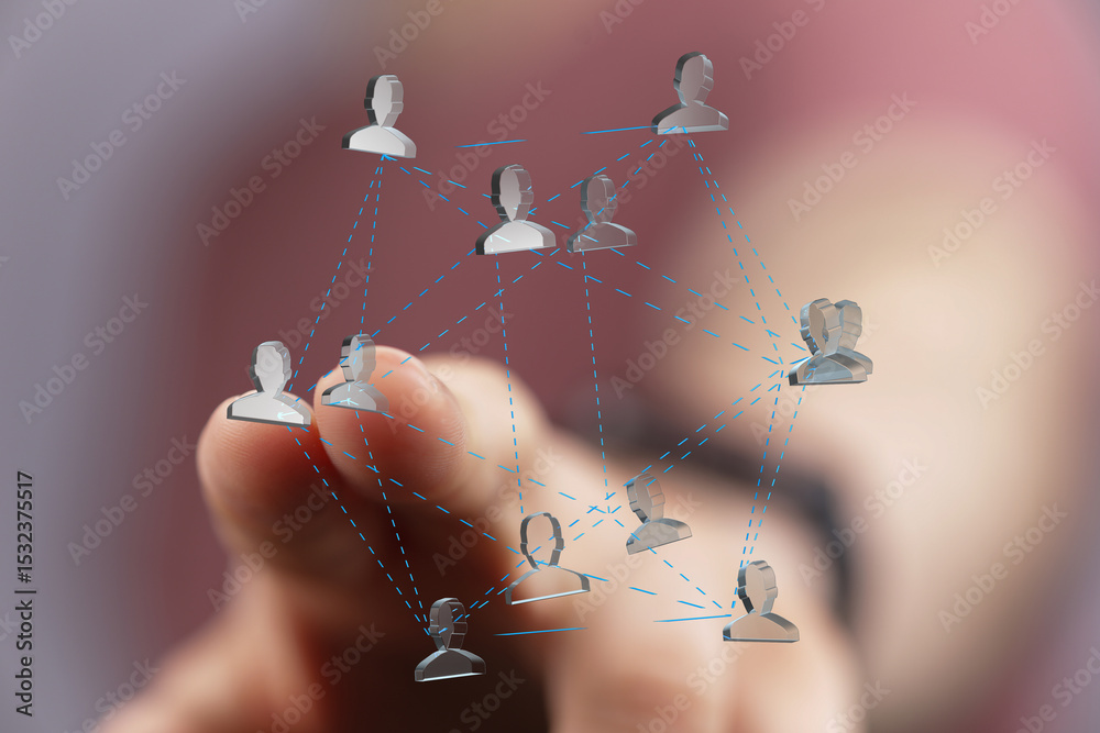 Poster visual representation of a global network, teamwork, and collaboration. ideal for business, technolo