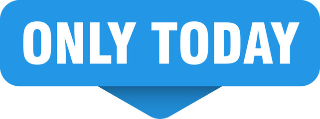 only today sticker. only today sign on transparent background