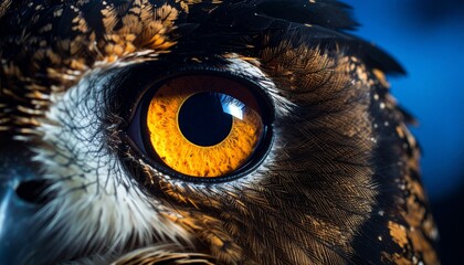 Owl's Eye Reflecting Moonlight