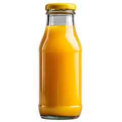Fresh Yellow Juice Bottle Isolated on White