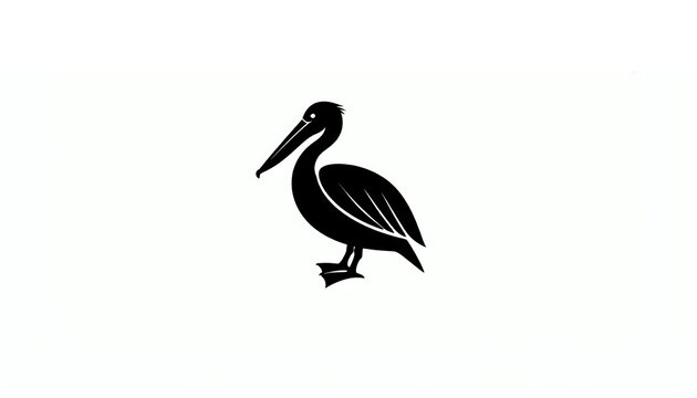 Silhouette of a pelican