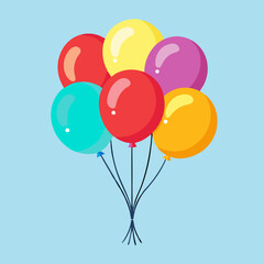 Colorful Balloons Bunch, Party Supplies, Celebration © Mohamed
