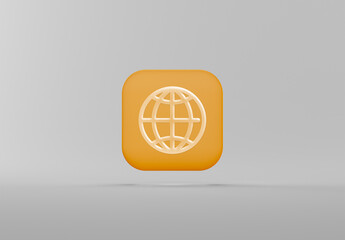 3D App Icon Logo Mockup