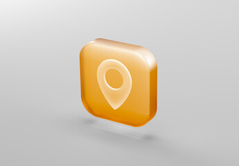 3D App Icon Logo Mockup