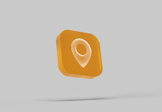 3D App Icon Logo Mockup