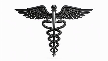 caduceus medical icon on a white background 