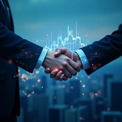 businessmen handshake after a good deal.
