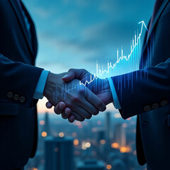 businessmen handshake after a good deal.
