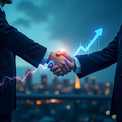 businessmen handshake after a good deal.
