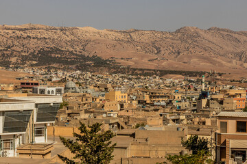 Aerial view of Koy Sanjaq town, Kurdistan Region of Iraq