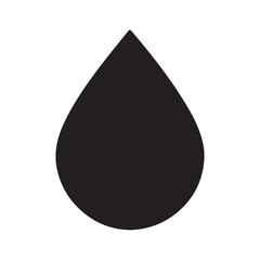 Fototapeta premium Black Water Drop Icon Silhouette – Liquid Symbol Clipart Vector