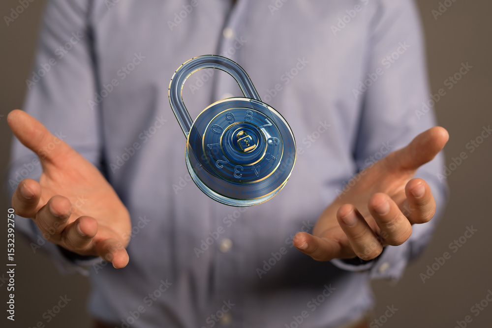 Poster Enhance online safety with robust security measures.  Learn how to protect your valuable data from cyber threats.