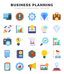 Business Planning icons set for website and mobile site and apps.