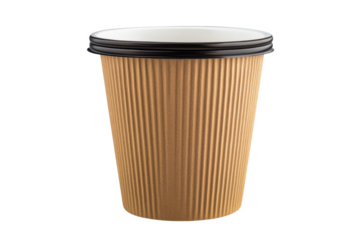 Paper coffee cup isolated on transparent background