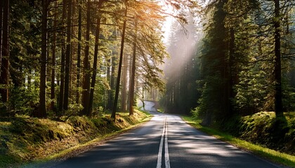 Obraz premium road in forest