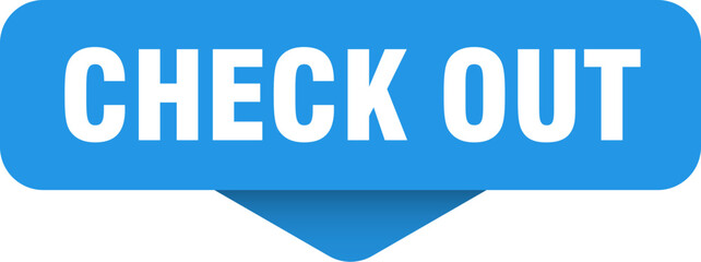 check out sticker. check out sign on transparent background
