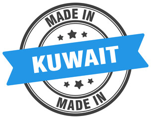 Fototapeta premium Made in Kuwait round sign. Made in Kuwait stamp.