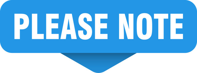 please note sticker. please note sign on transparent background