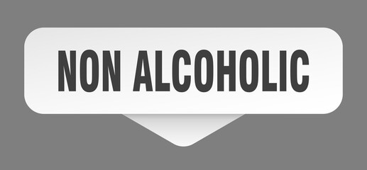 non alcoholic sticker. non alcoholic sign isolated on gray background
