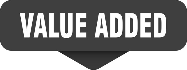 value added sticker. value added sign on transparent background