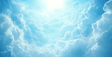 Heavenly Sky with Radiant Light