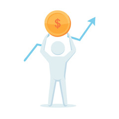 3d man with exclamation mark