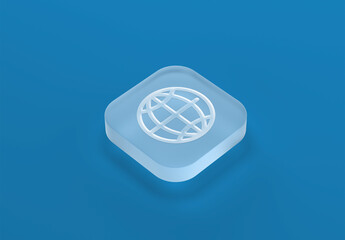 3D App Icon Logo Mockup