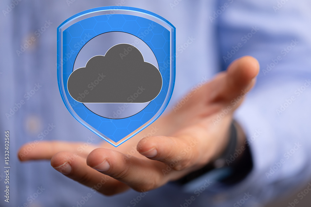 Poster Ensure your data's safety with robust cloud security.  Protect sensitive information and maintain privacy.